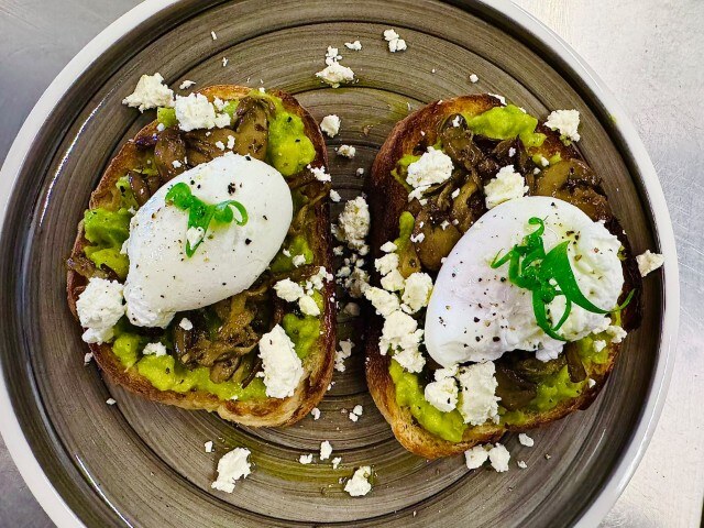 Mushrooms & Feta Toast