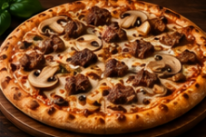 Beef and Mushroom Pizza