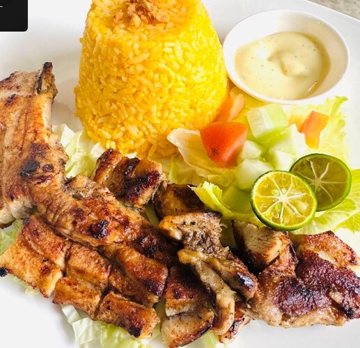 Pork Belly Pan Grilled w/ Rice
