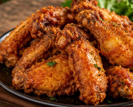 Crispy Chicken Wings w/rice